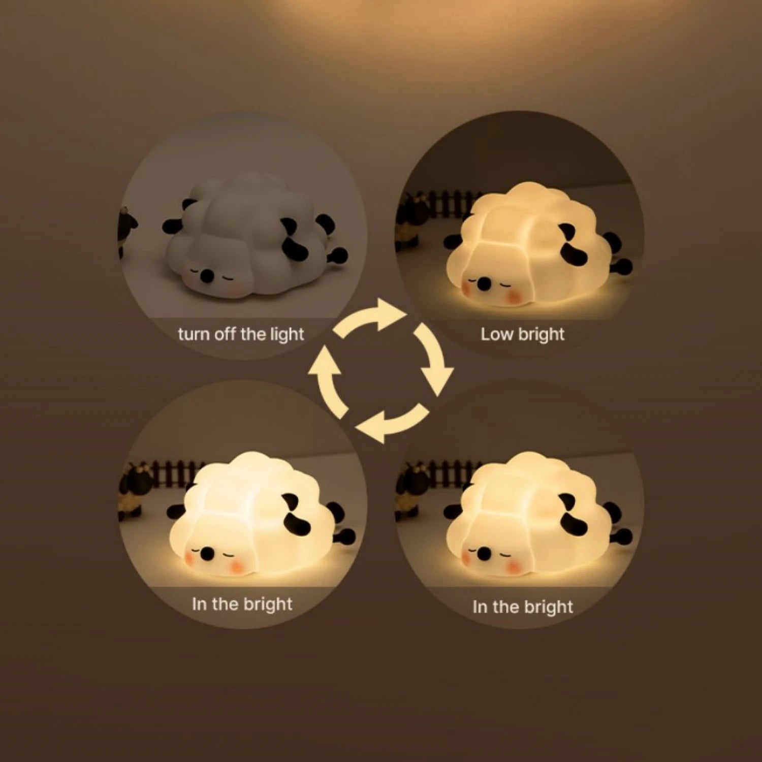 Cute panda Silicone lamp