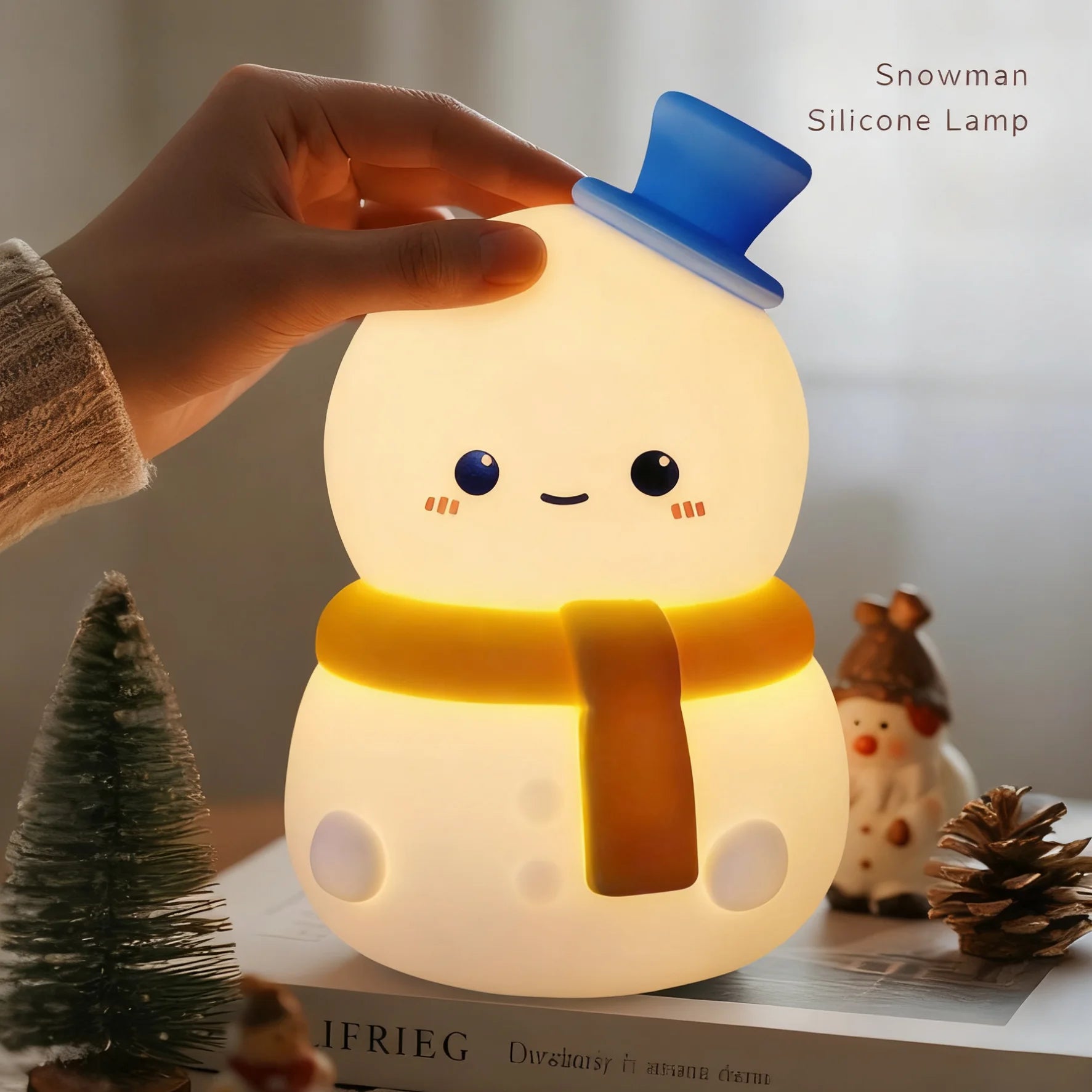 Snowman Night Light squishy silicone lamp