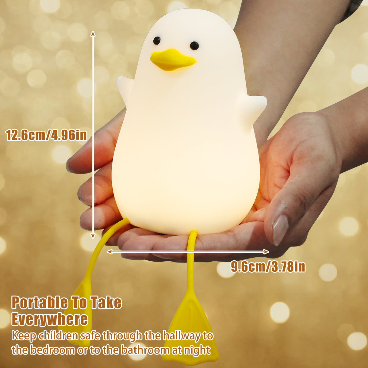 Cute happy  Duckling silicone Lamp