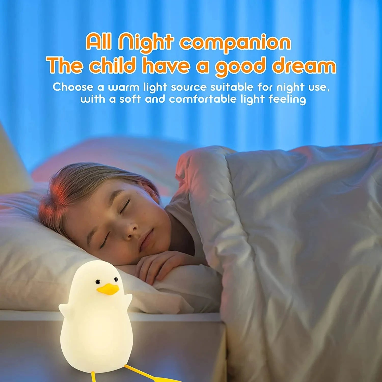 Cute happy  Duckling silicone Lamp