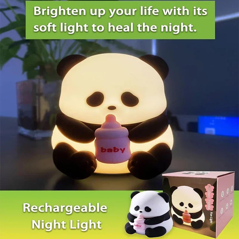 Cute Silicone Panda Night Lights