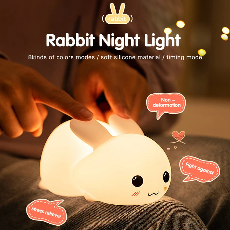 Cute Rabbit Silicone Lamp