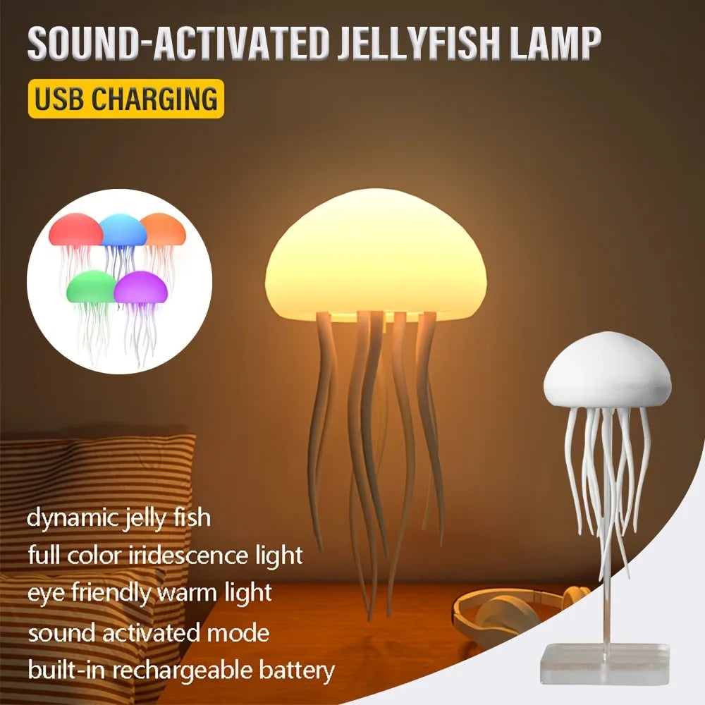 Bionic Jellyfish Night Light,USB Rechargeable