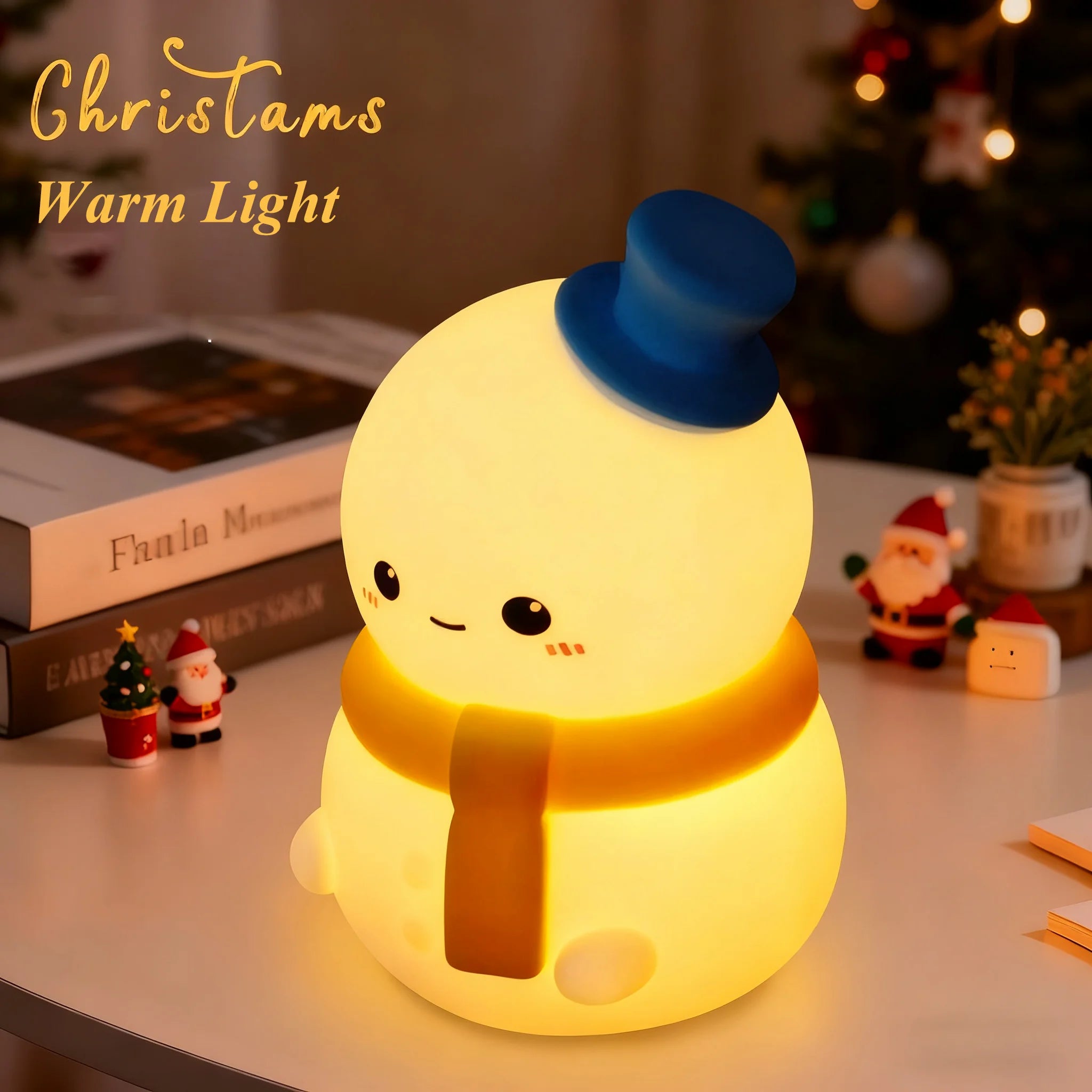 Snowman Night Light squishy silicone lamp