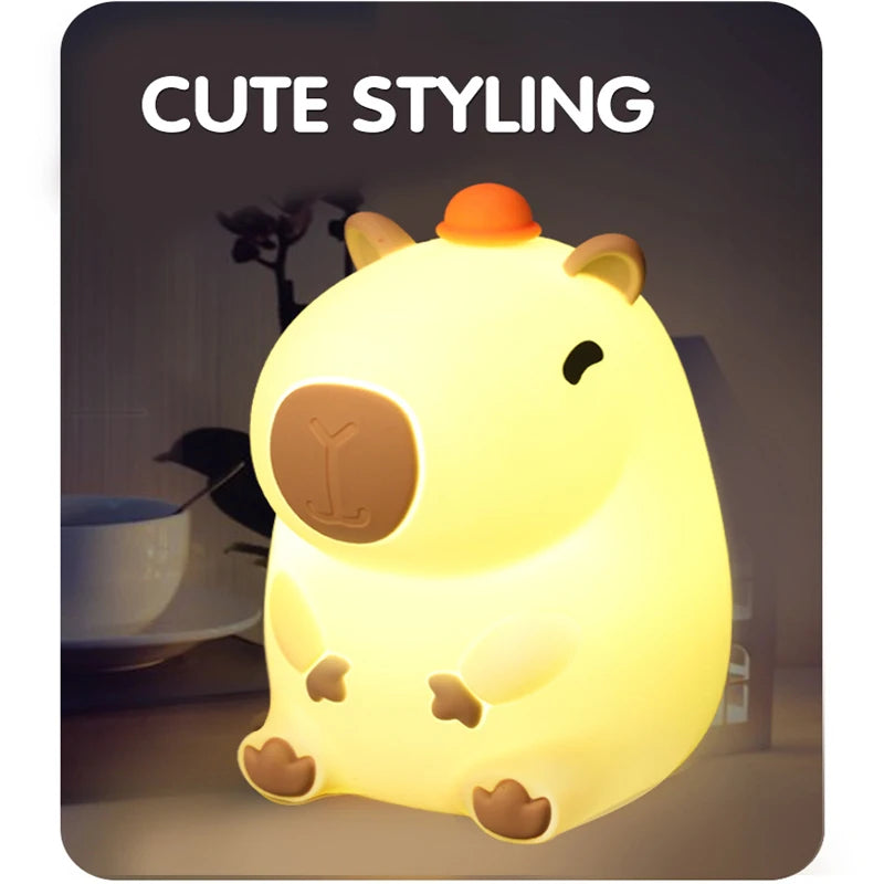 Cute Capybara Nightligh squishyt Lamp