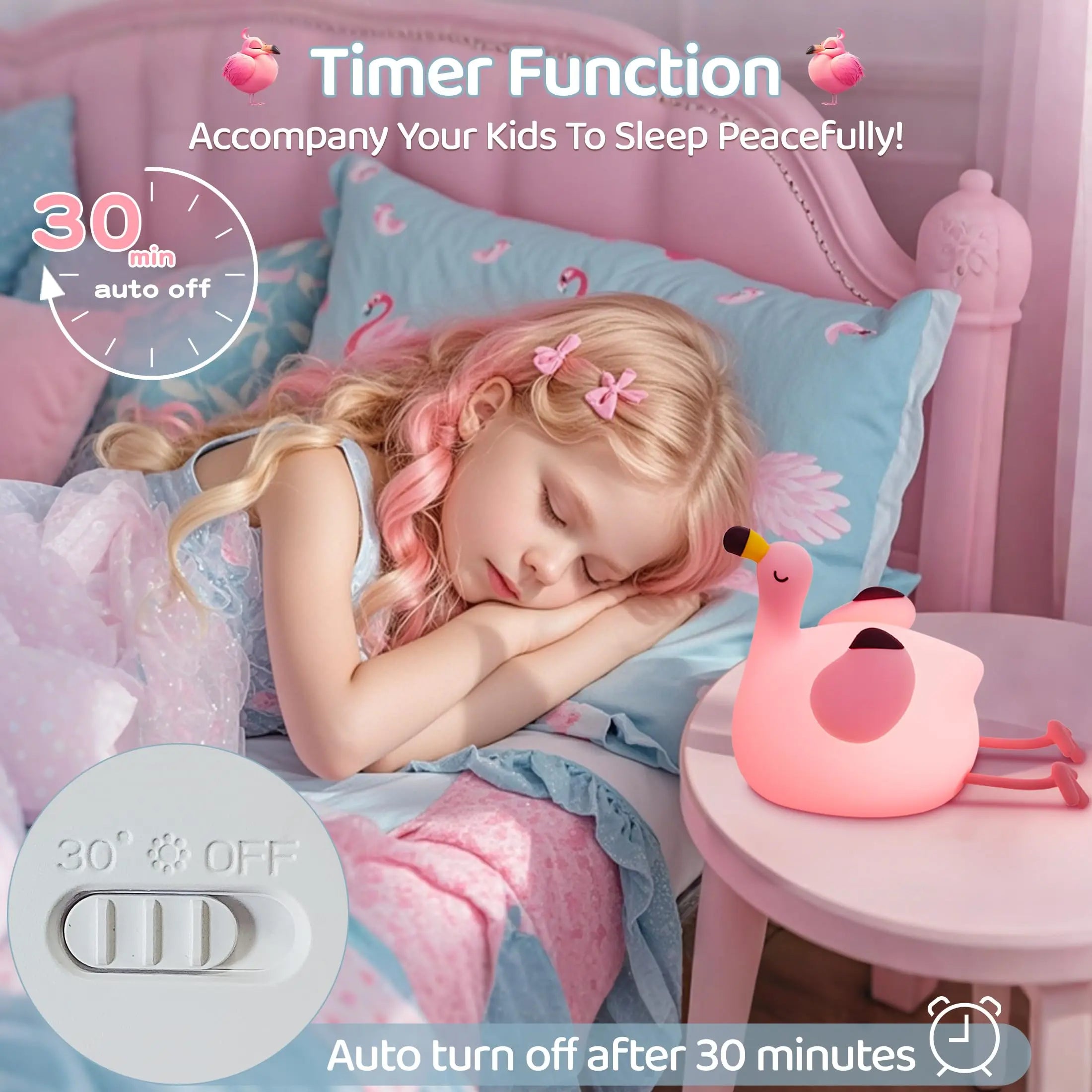 Cute Flamingo Squishy Lamp