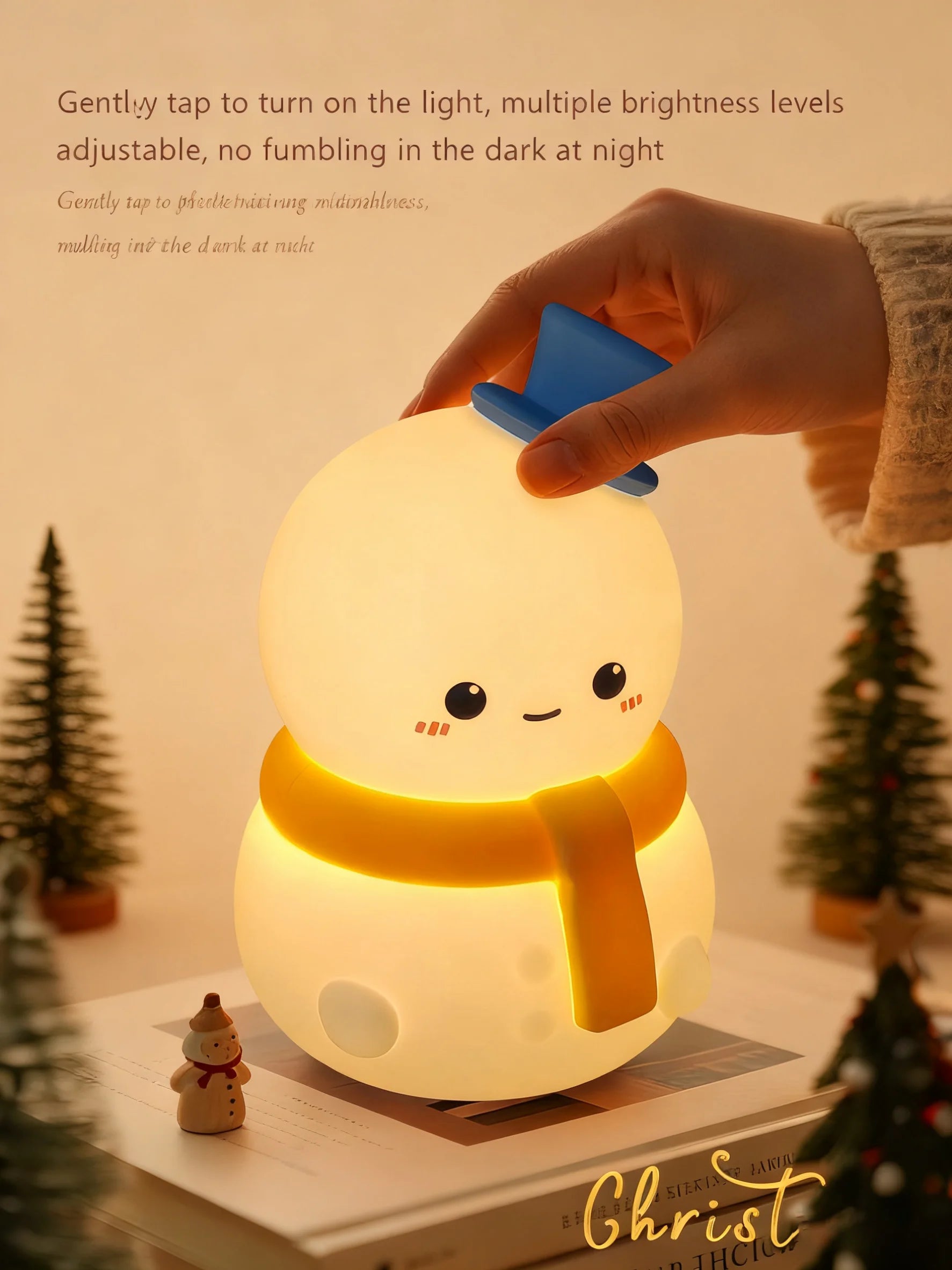 Snowman Night Light squishy silicone lamp