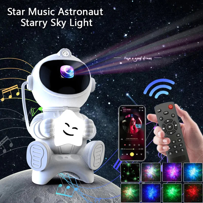 Astronaut LED Star Projector Night Light