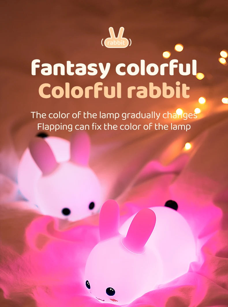 Cute Rabbit Silicone Lamp