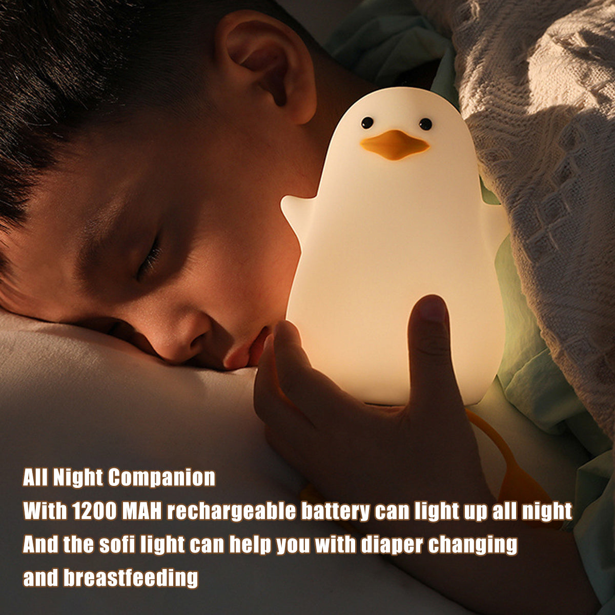 Cute happy  Duckling silicone Lamp