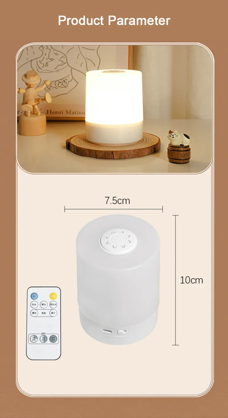 Led Night Lights Bedside Dimmable Charging Desktop Night Lamps