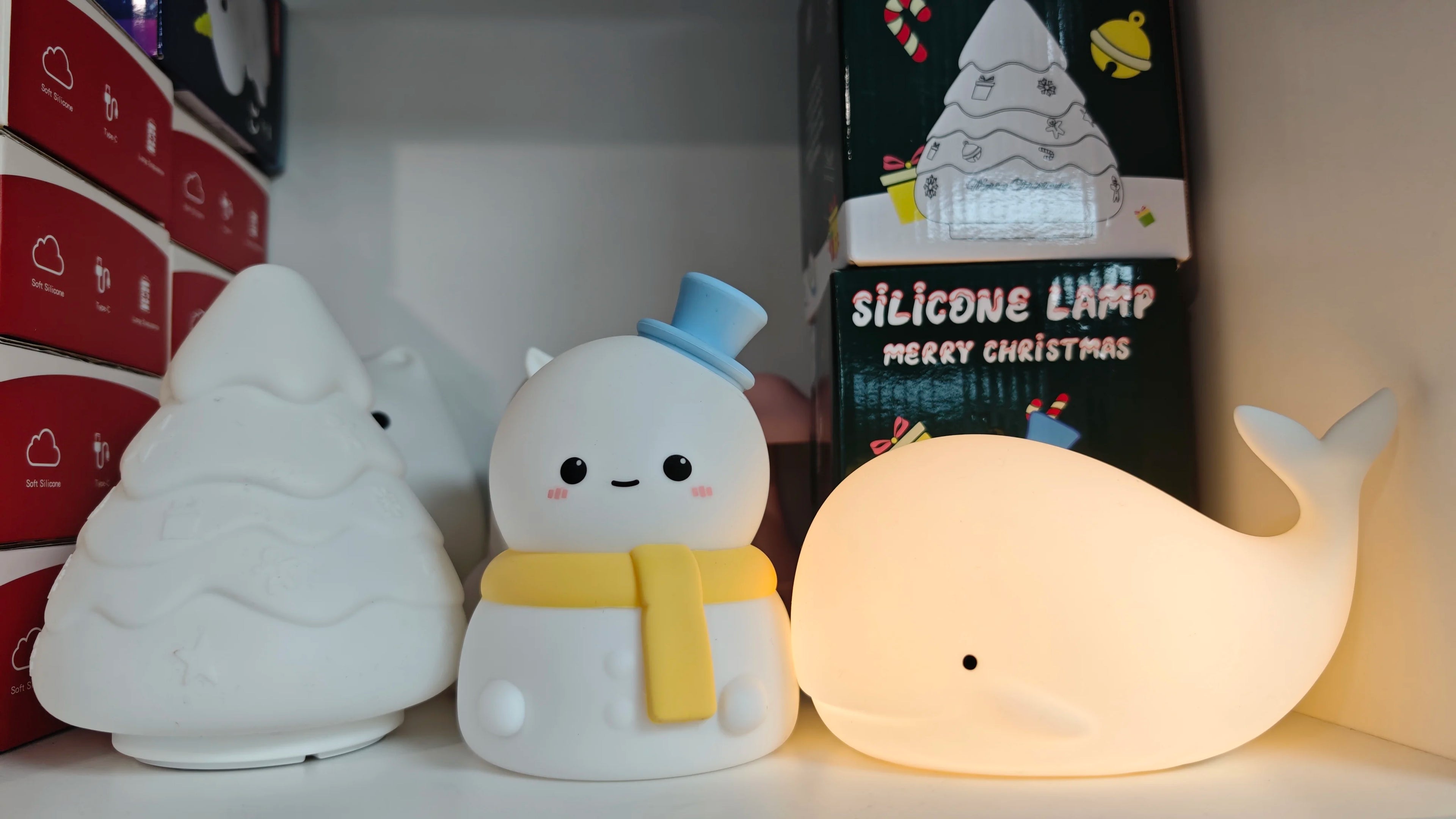 Snowman Night Light squishy silicone lamp