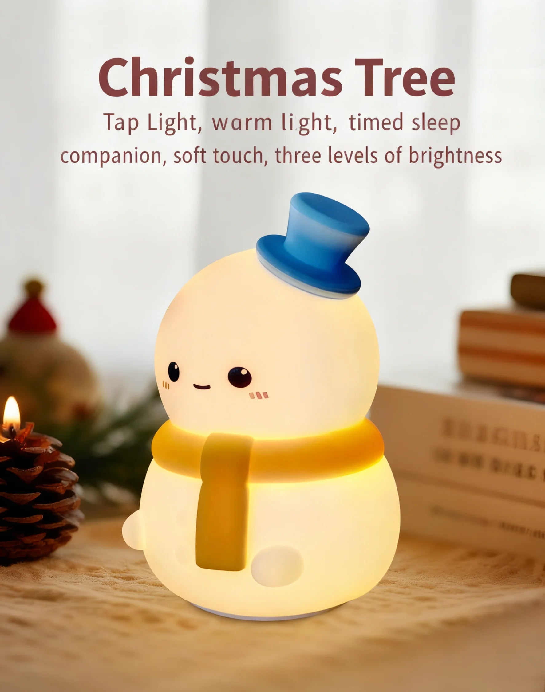 Snowman Night Light squishy silicone lamp