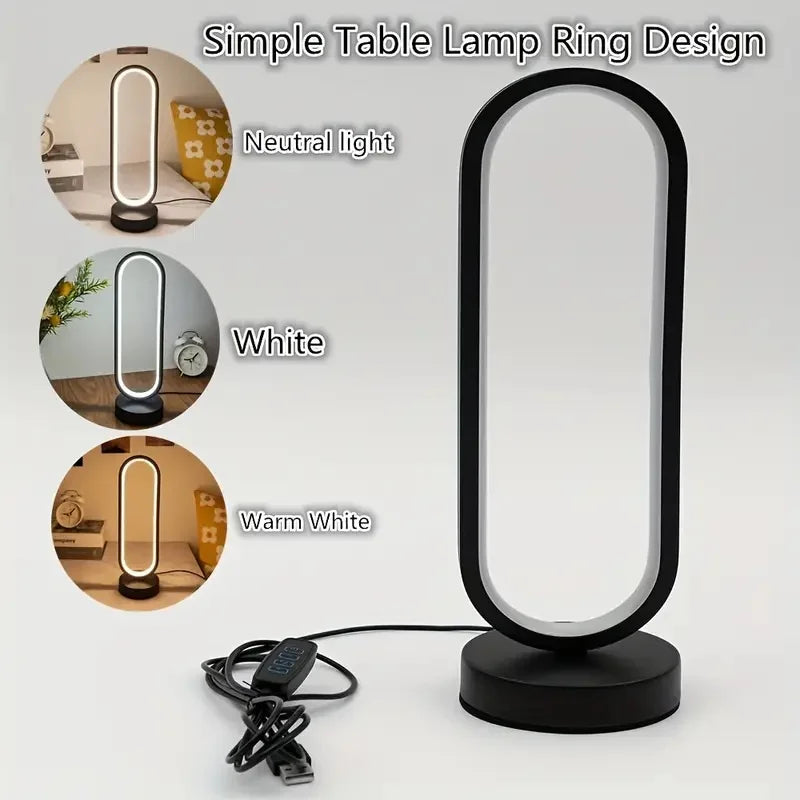 1Pcs Table lamp Bedroom Ring Table lamp