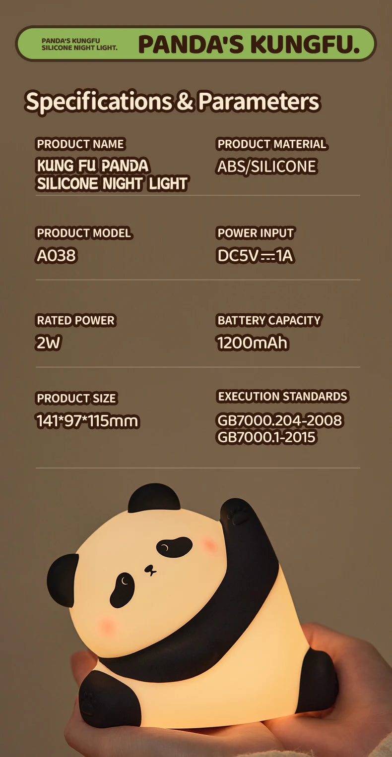Cute Panda Squishy Lamp