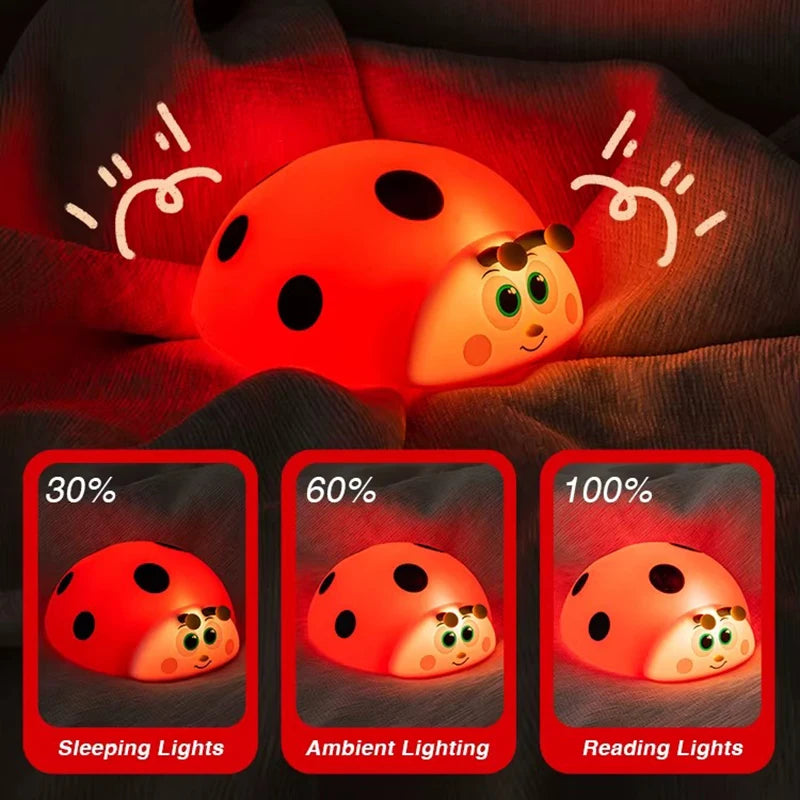 Ladybug Red Cute Silicone Lamp