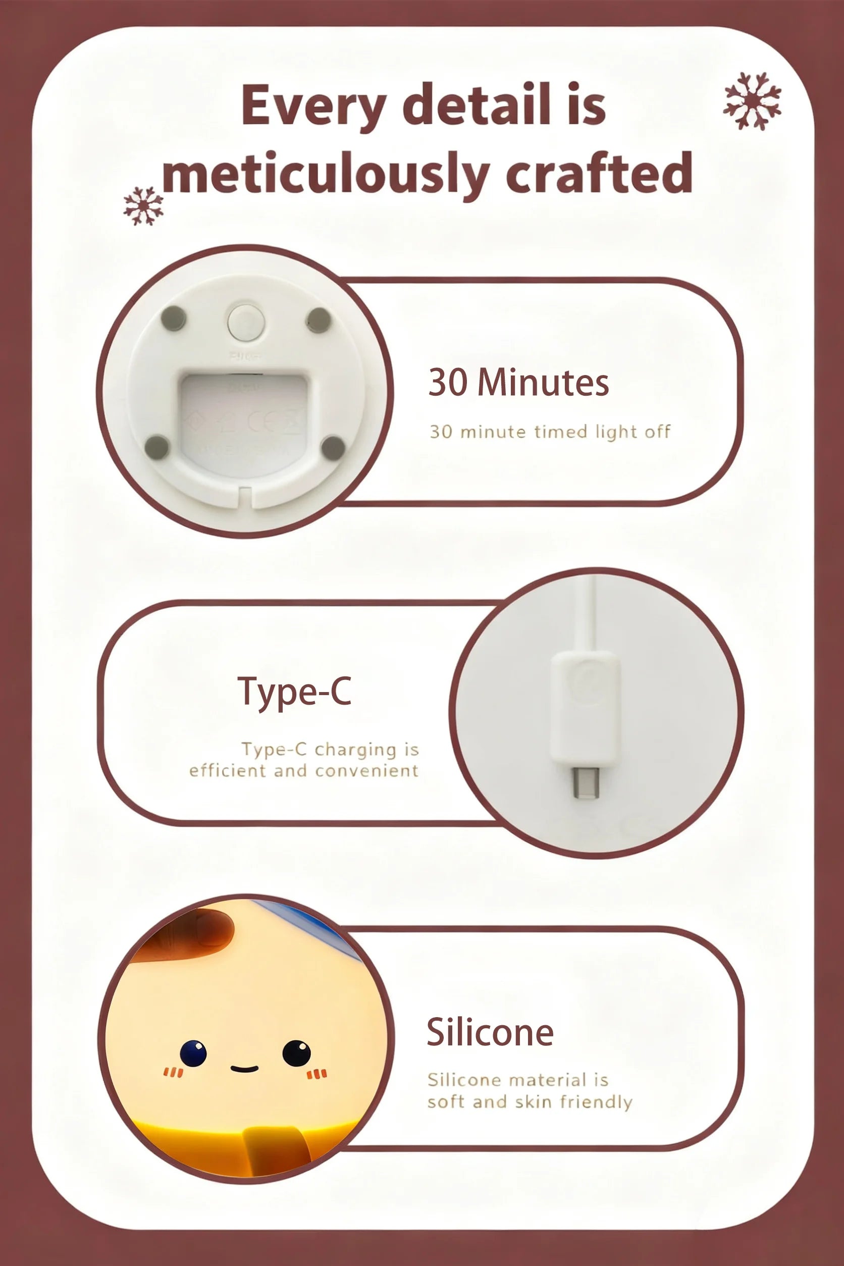 Snowman Night Light squishy silicone lamp