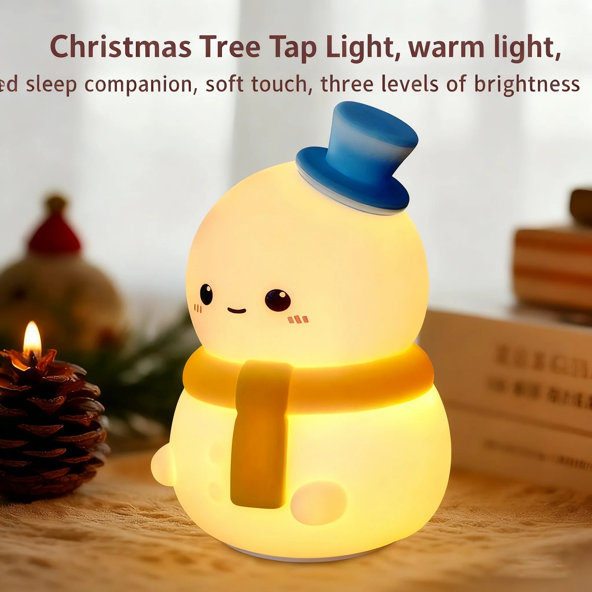 Snowman Night Light squishy silicone lamp