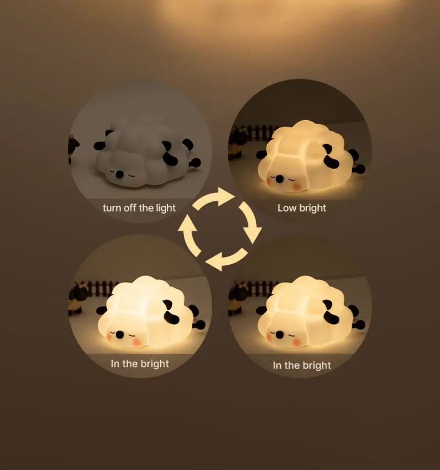 Cute panda Silicone lamp