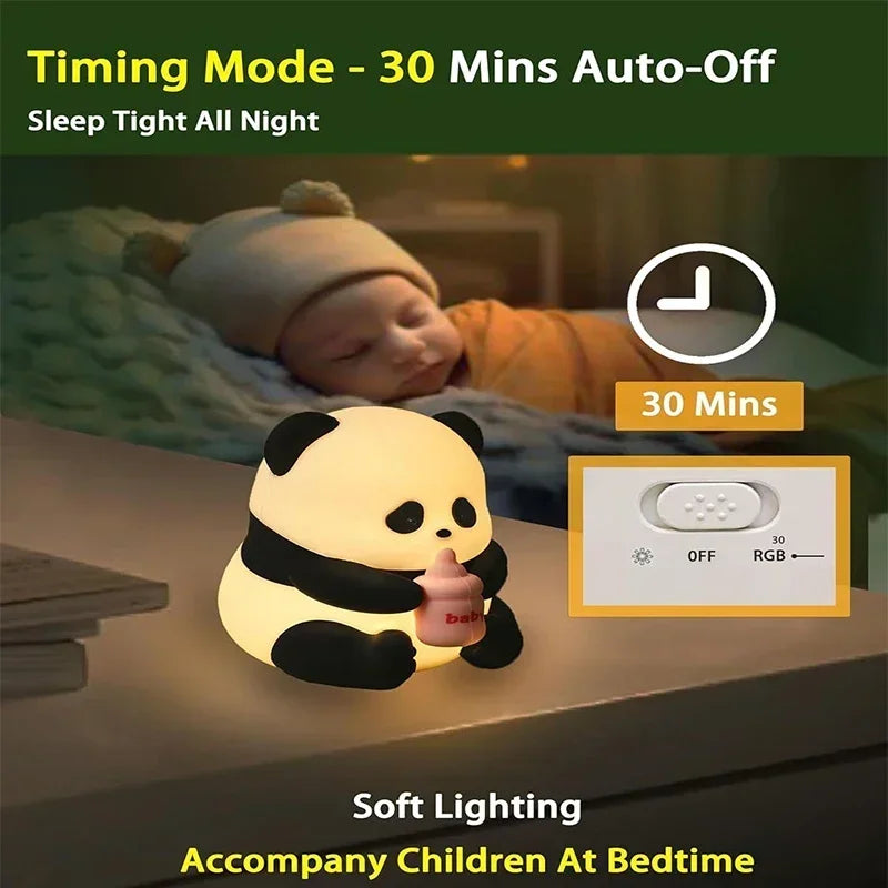 Cute Silicone Panda Night Lights