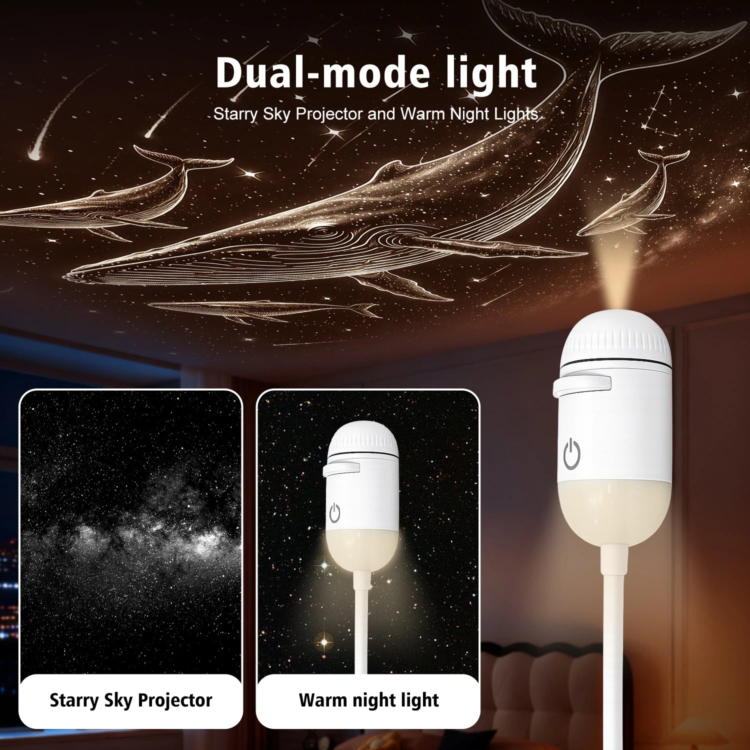2-in-1 USB Ambient Light For Large Range Projection
