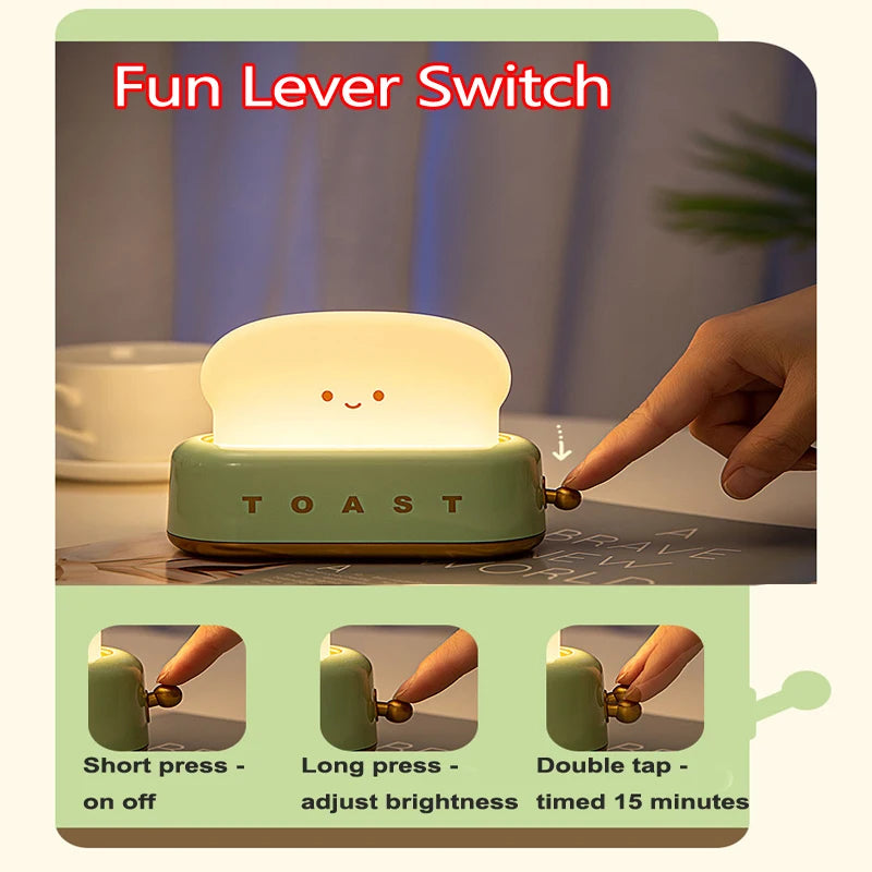 Cute Smile Face Toaster Night Light