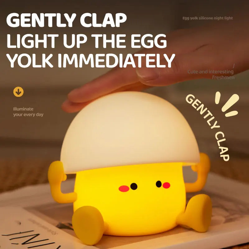 Cute Night Light Egg Yolk Lamp Mushroom Lamp