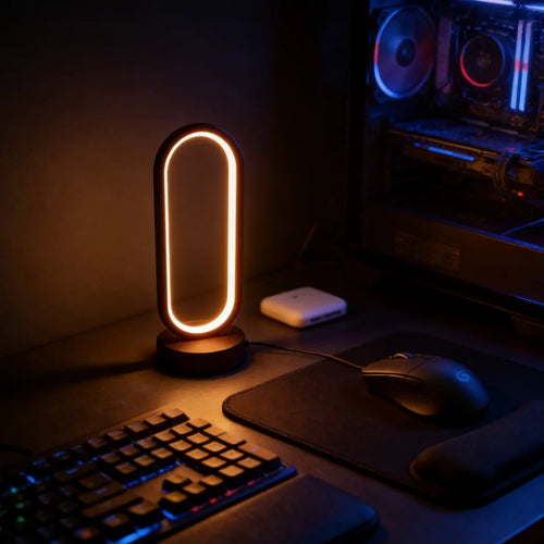 1Pcs Table lamp Bedroom Ring Table lamp