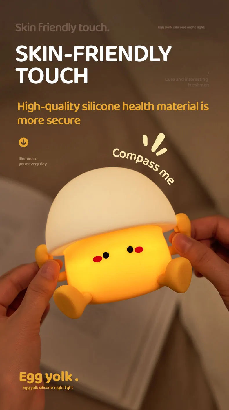 Cute Night Light Egg Yolk Lamp Mushroom Lamp