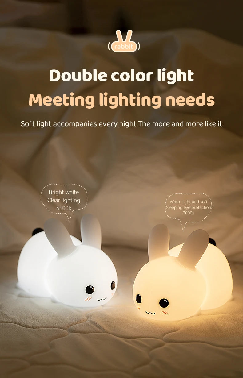 Cute Rabbit Silicone Lamp