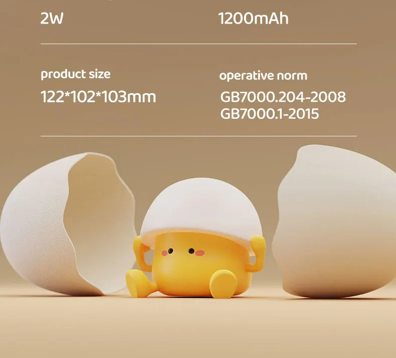 Cute Night Light Egg Yolk Lamp Mushroom Lamp