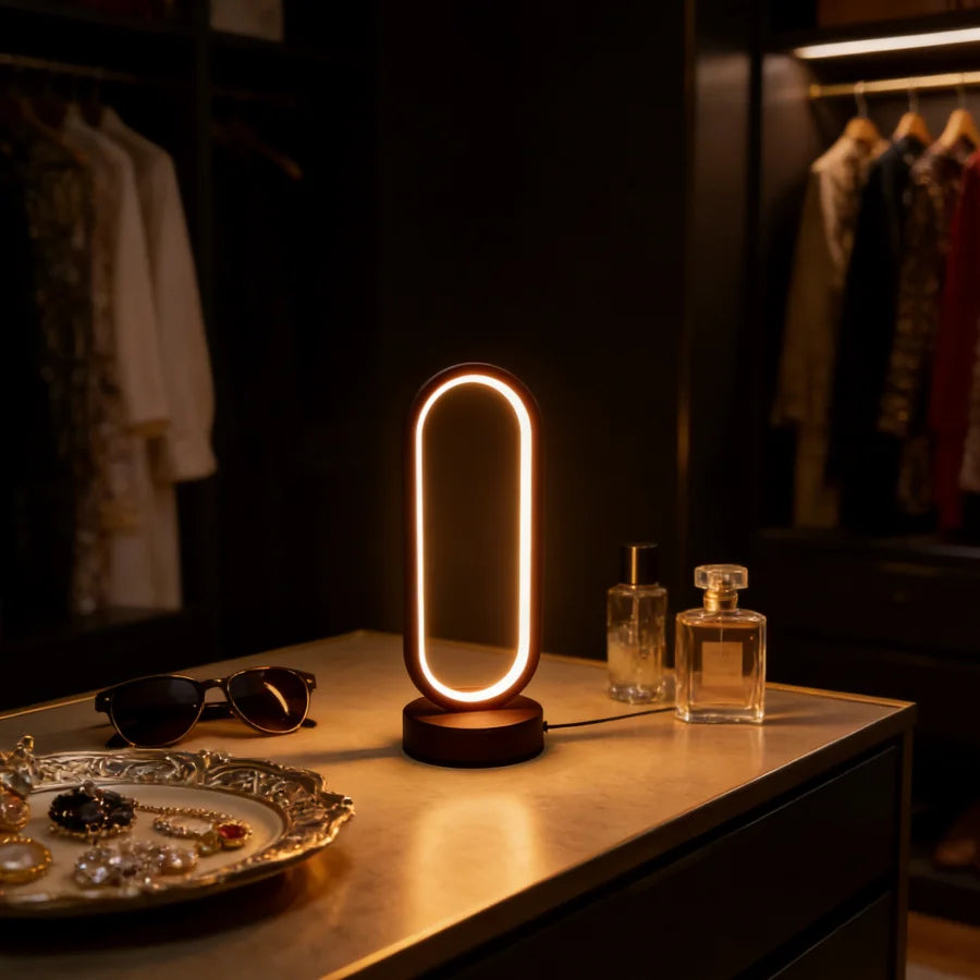 1Pcs Table lamp Bedroom Ring Table lamp