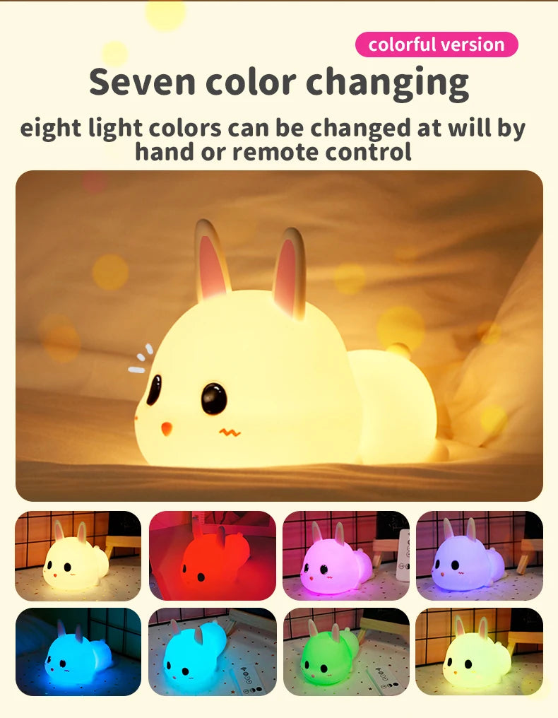 Cute Rabbit Silicone Lamp