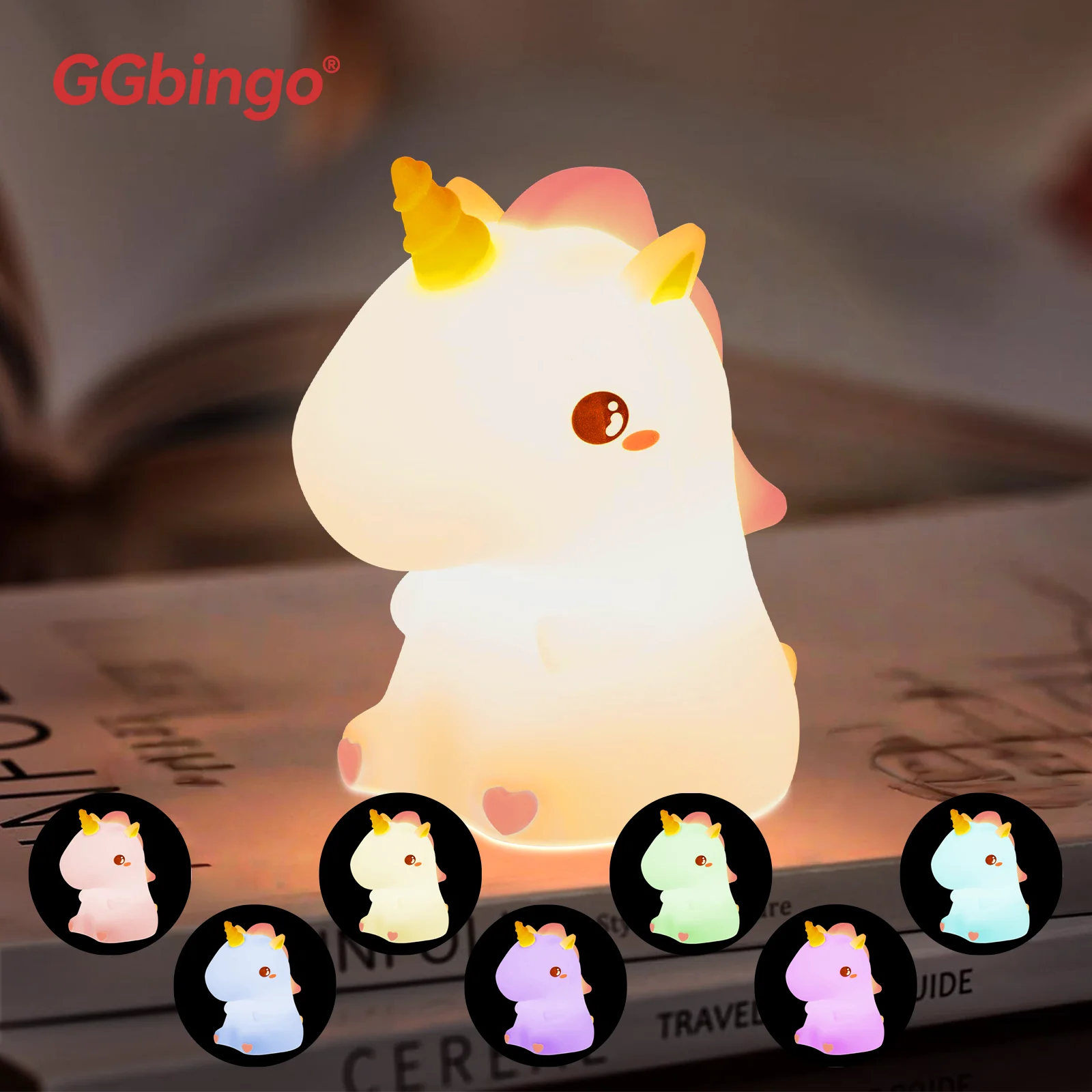 Cute Unicorn Silicone LED Night silicone lamp