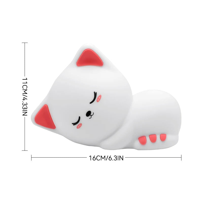 Sleepy Cat Night Light silicone lamp