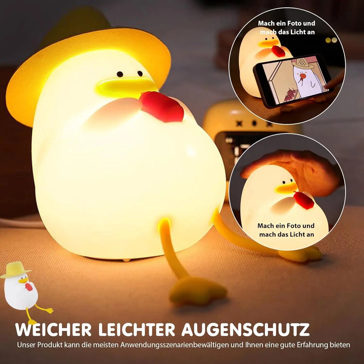 Lume Duck silicone lamp