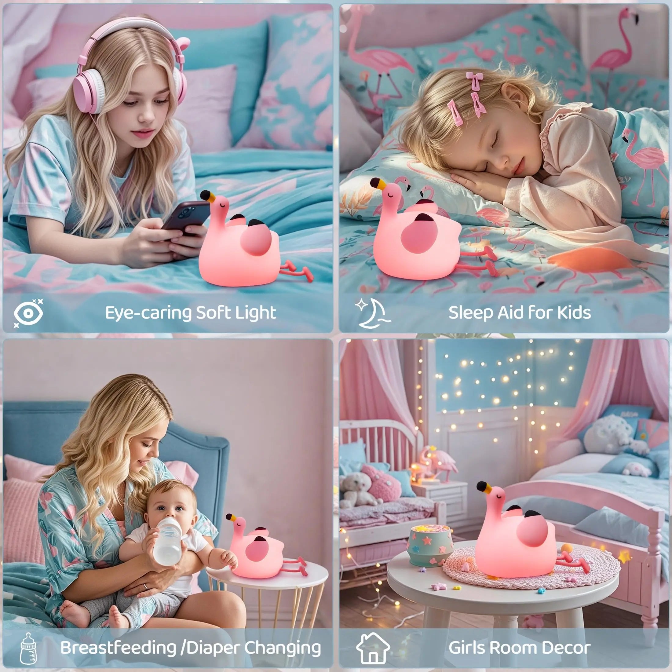 Cute Flamingo Squishy Lamp