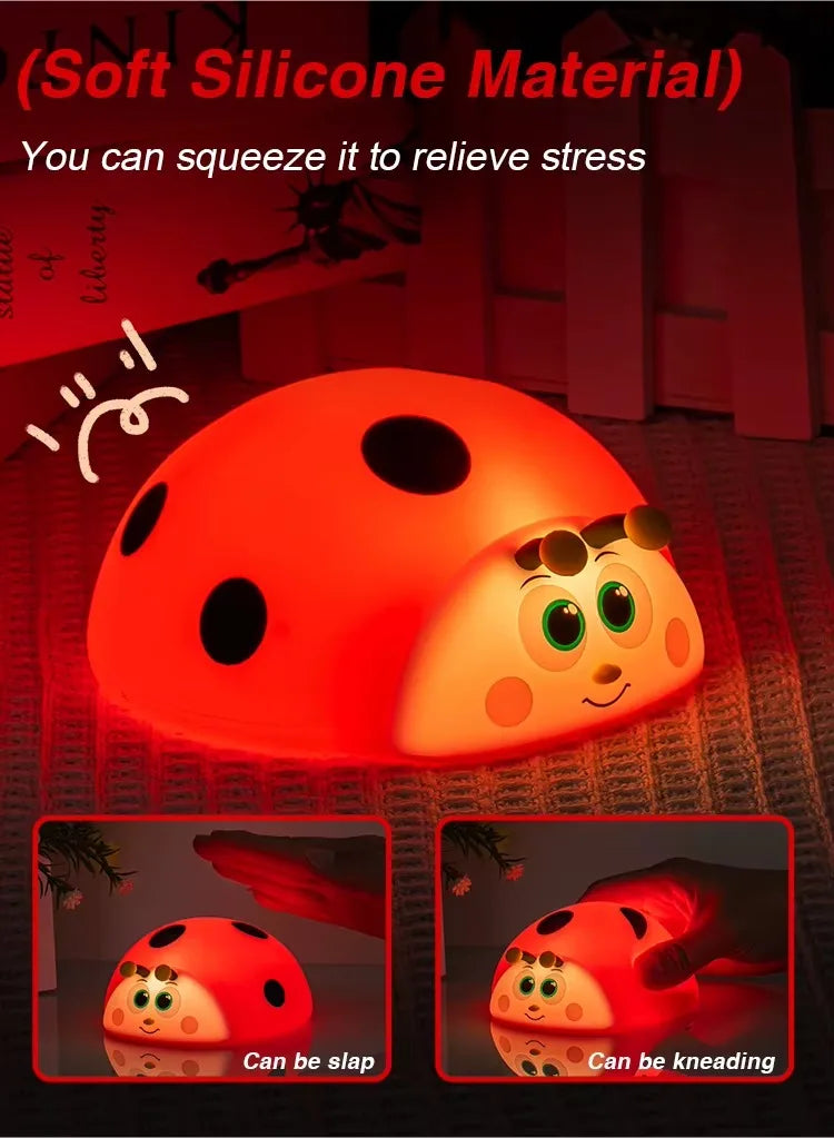 Ladybug Red Cute Silicone Lamp