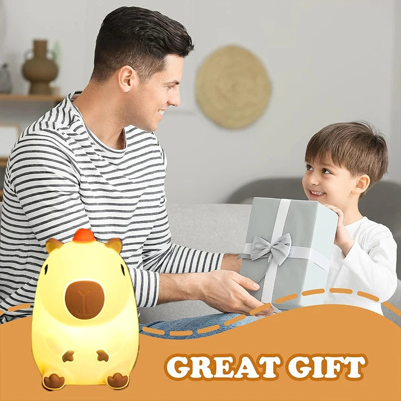 Cute Capybara Nightligh squishyt Lamp
