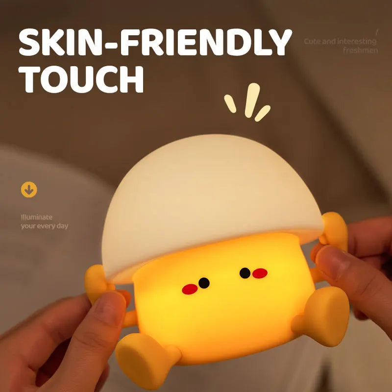 Cute Night Light Egg Yolk Lamp Mushroom Lamp
