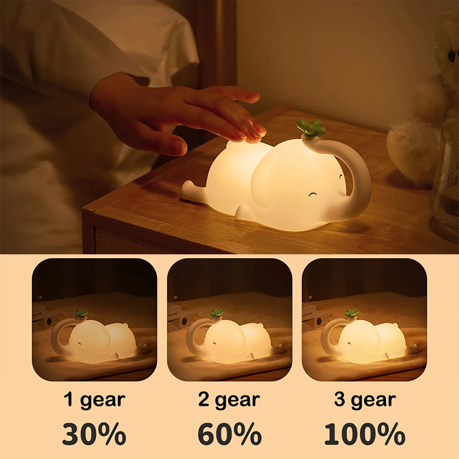Cute panda Silicone lamp