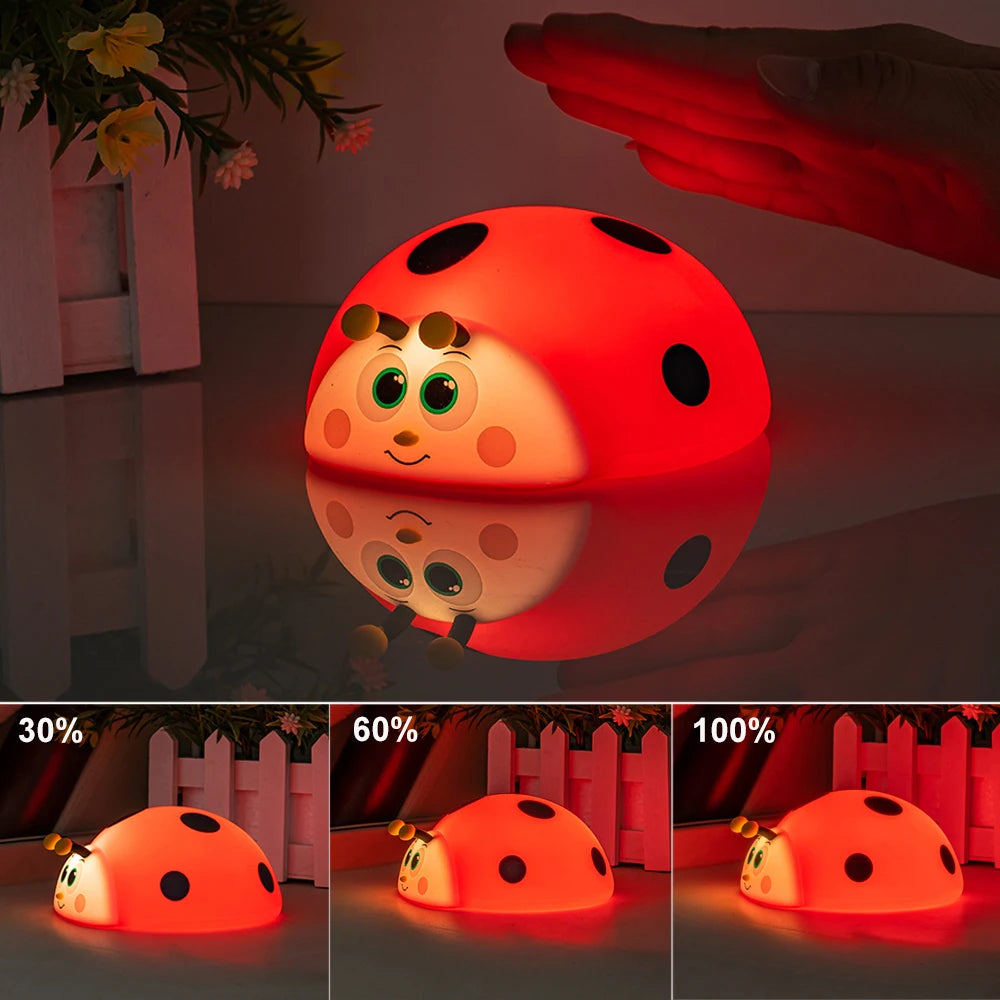 Ladybug Red Cute Silicone Lamp