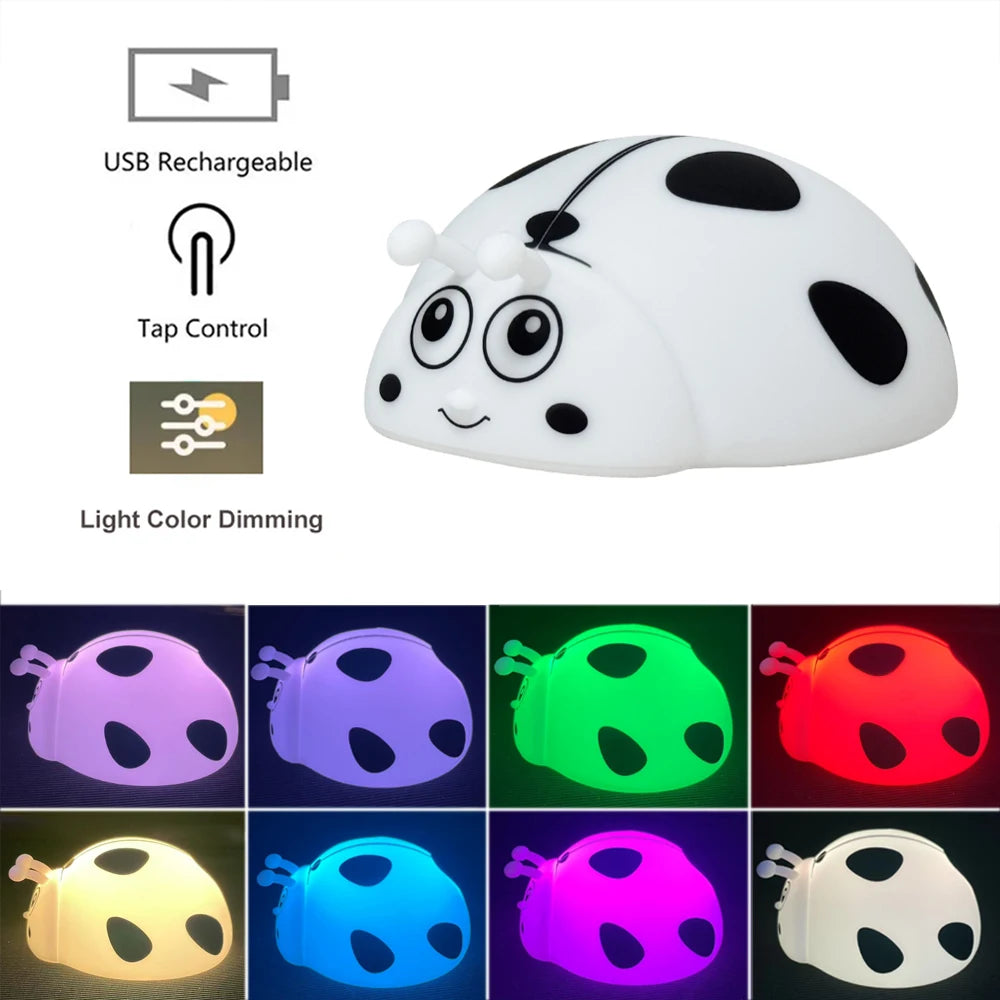 Ladybug Red Cute Silicone Lamp
