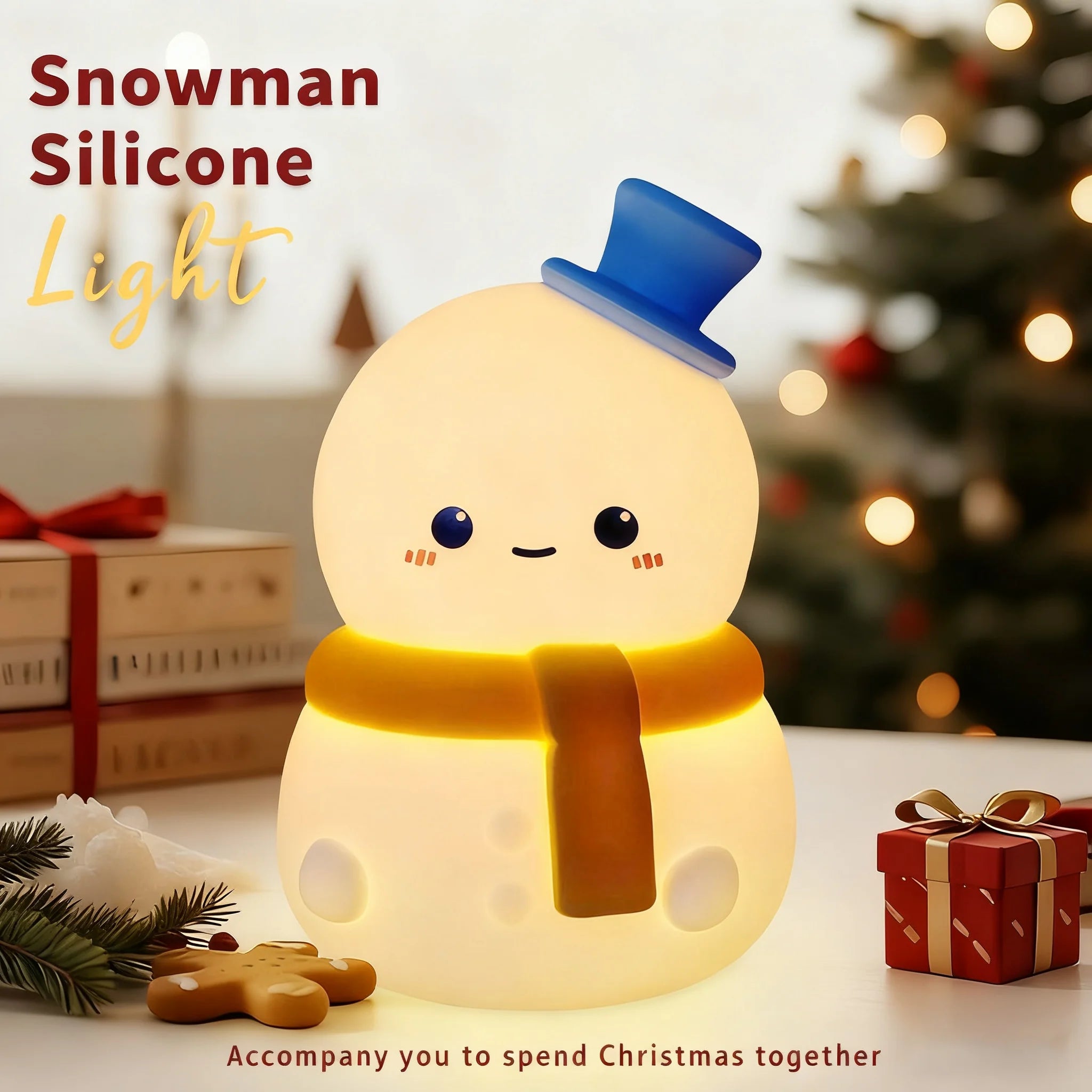 Snowman Night Light squishy silicone lamp