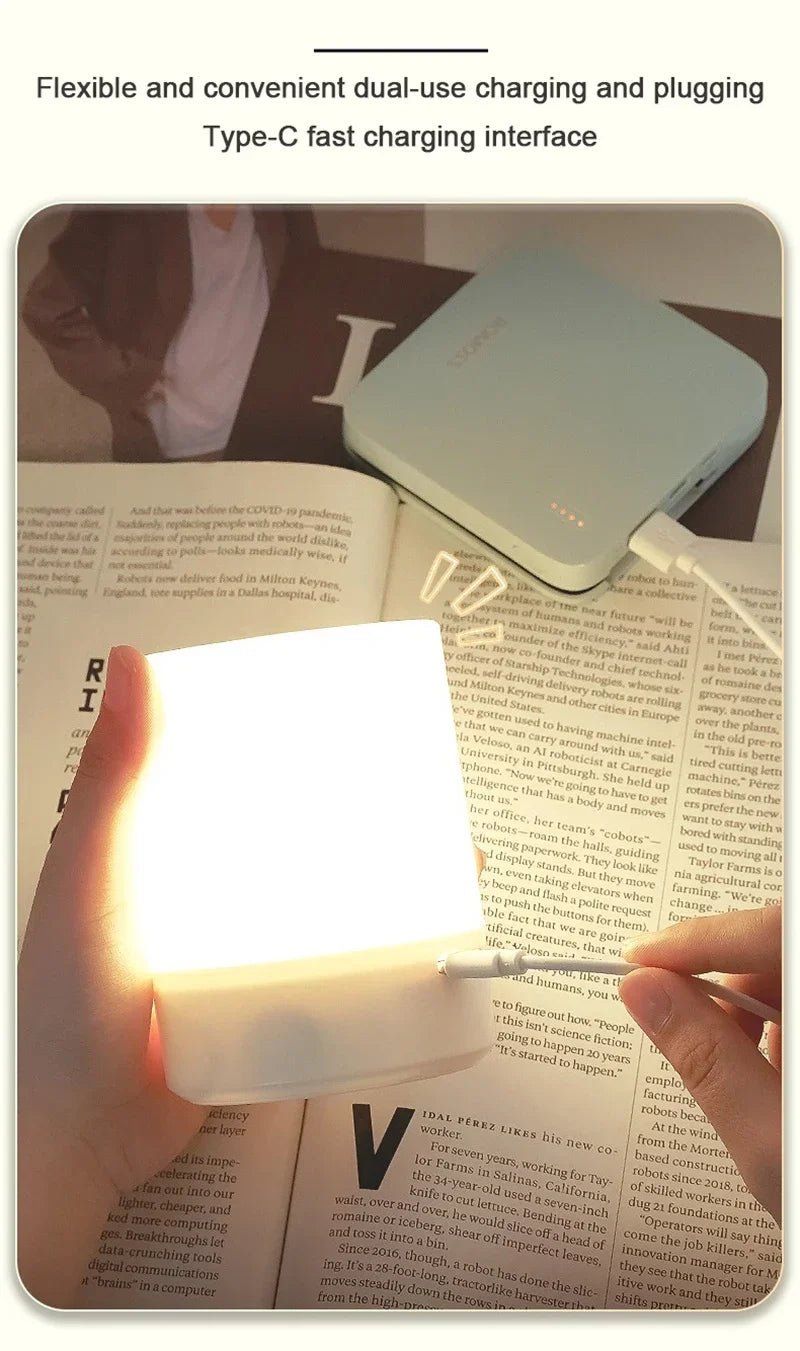 Led Night Lights Bedside Dimmable Charging Desktop Night Lamps