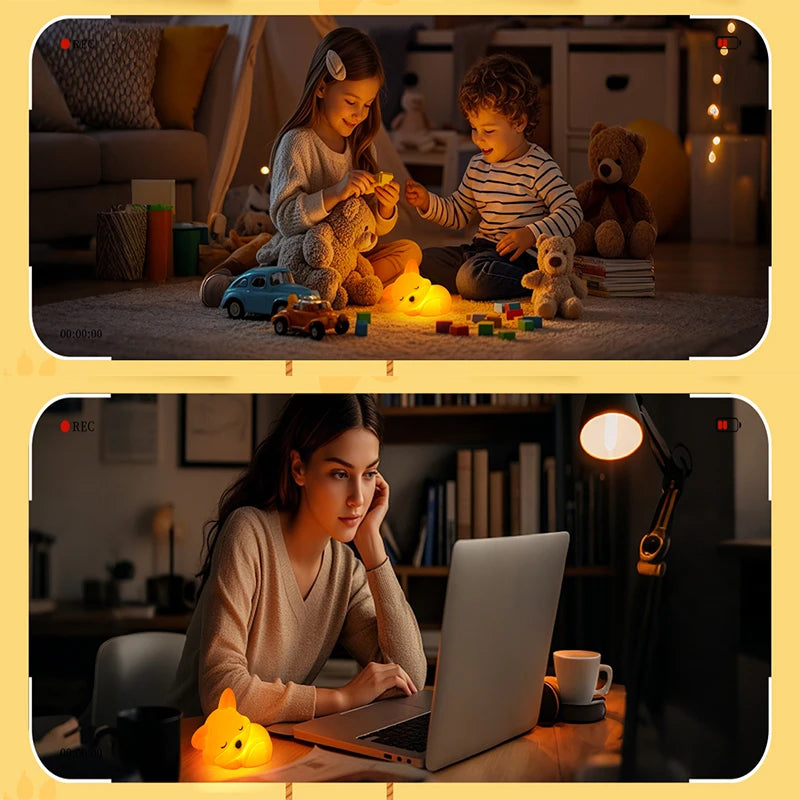 Fox Night Light, Squishy Silicone Lamp