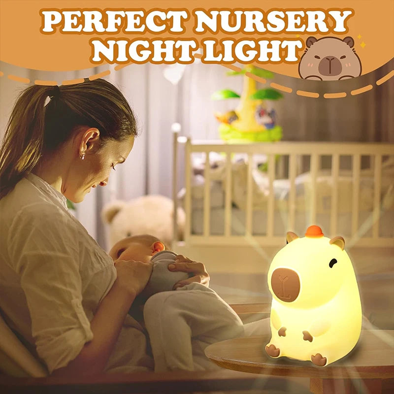 Cute Capybara Nightligh squishyt Lamp