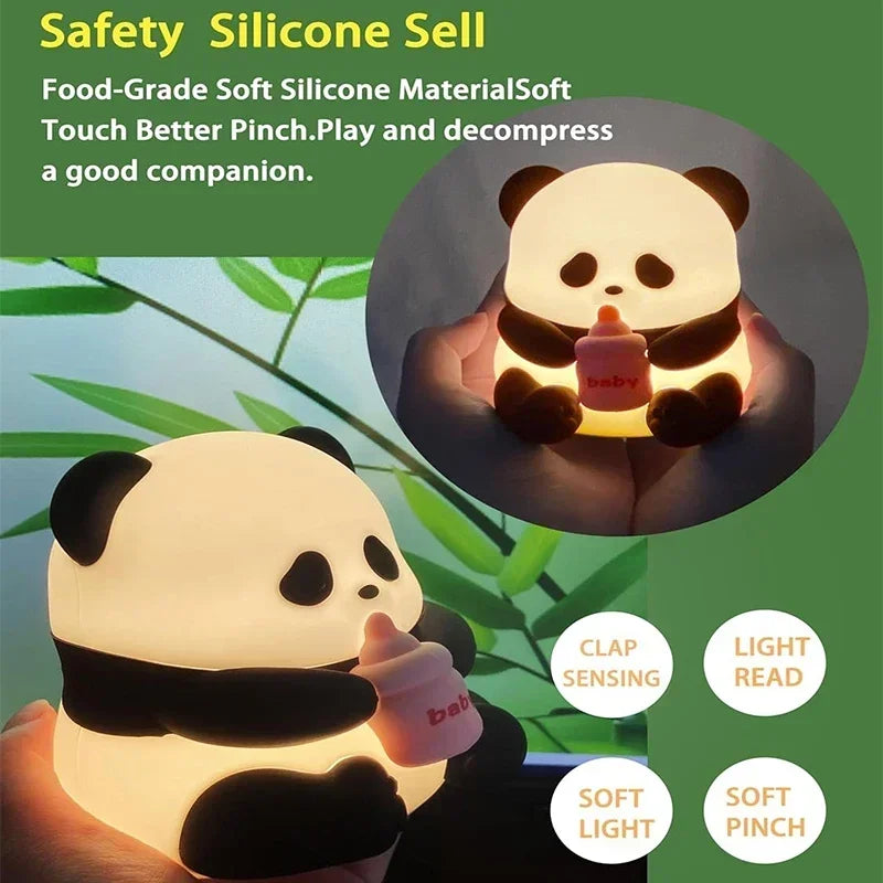 Cute Silicone Panda Night Lights