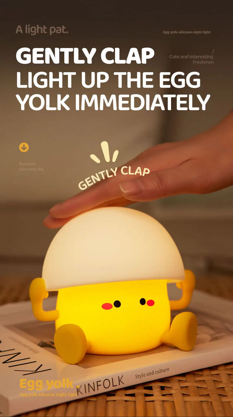 Cute Night Light Egg Yolk Lamp Mushroom Lamp