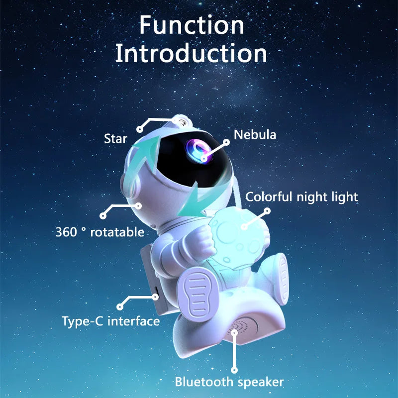 Astronaut LED Star Projector Night Light
